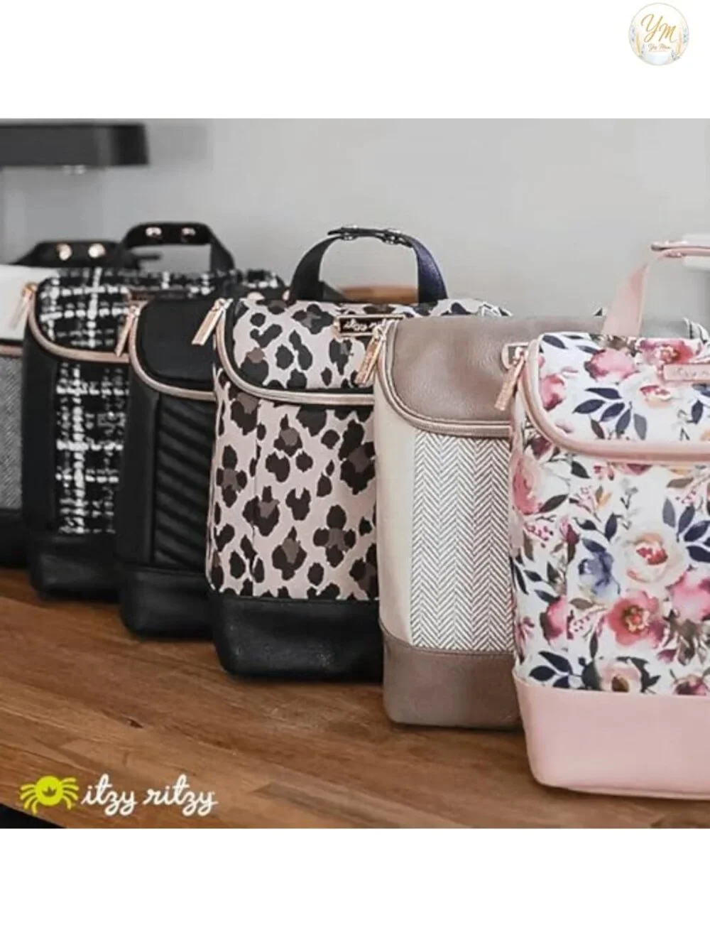 Insulated Bottle Bag Holds 3 Bottles Faux Leather Travel Organizer